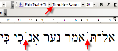 hebrew fonts windows